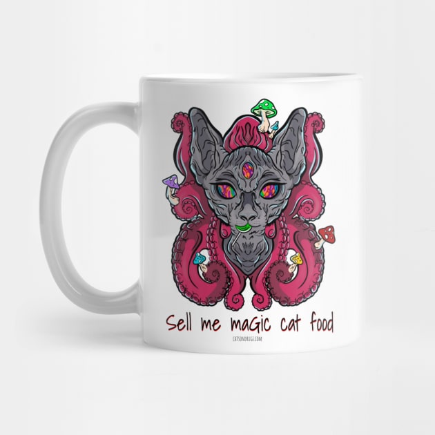 Sell me magic cat food - Catsondrugs.com - rave, edm, festival, techno, trippy, music, 90s rave, psychedelic, party, trance, rave music, rave krispies, rave by catsondrugs.com